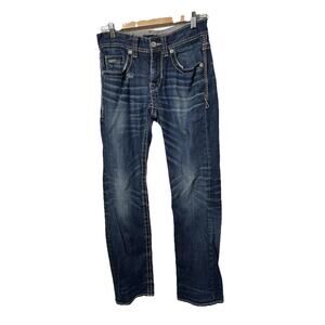 Buckle Women’s Jeans Style Black Sz 29 Tan Stitching Coquette Boho Western Rodeo